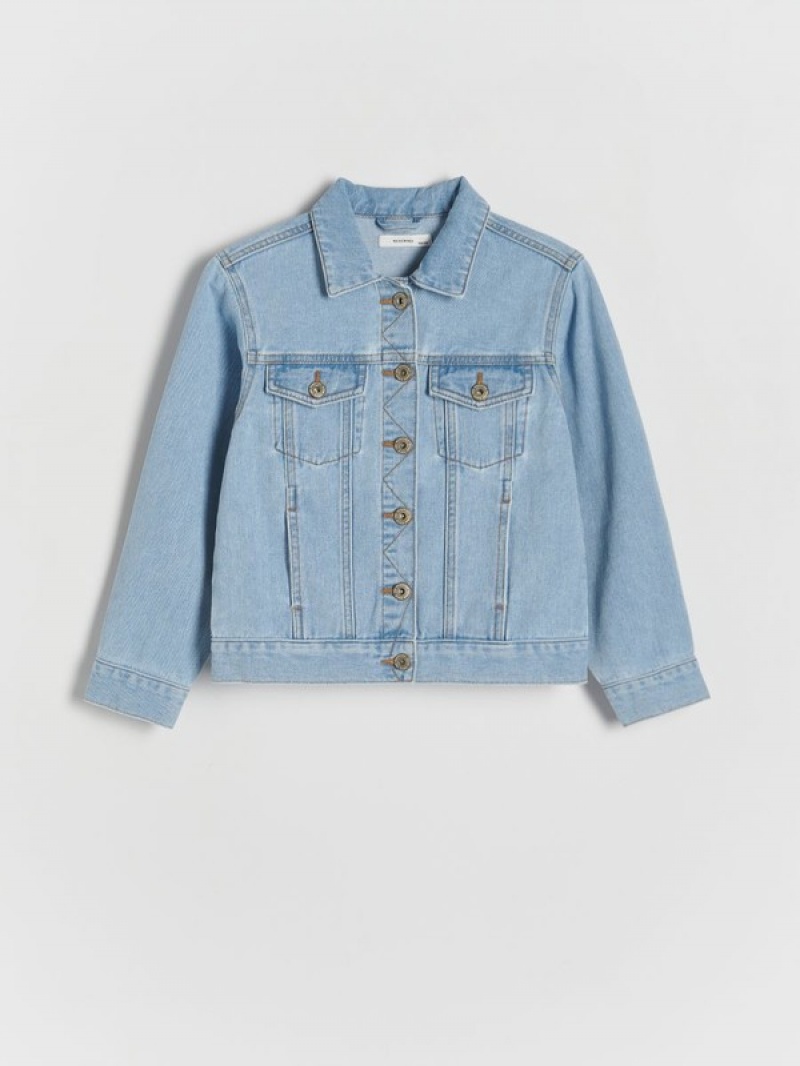 Reserved Denim Jacken Mädchen Blau | 7014-HOMQW