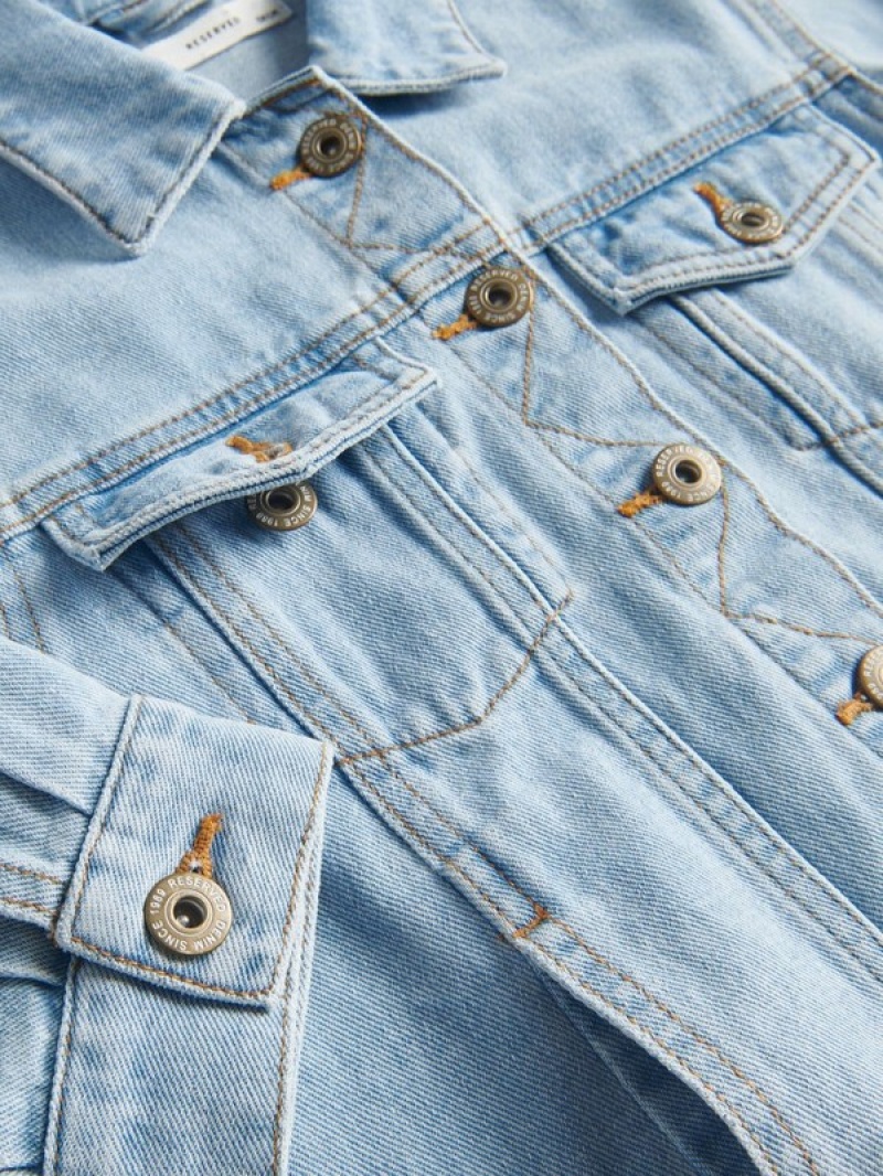 Reserved Denim Jacken Mädchen Blau | 7014-HOMQW