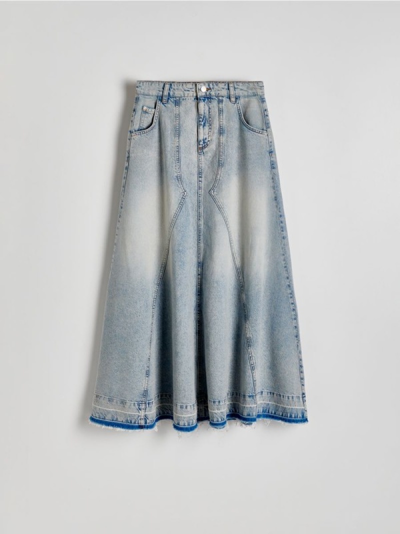 Reserved Denim Maxi Röcke Damen Blau | 1306-XNORU