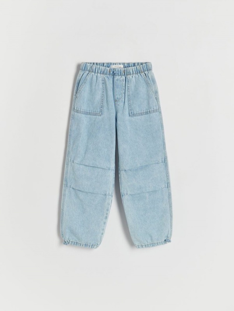 Reserved Denim Parachute Jeans Mädchen Blau | 8653-BRCON