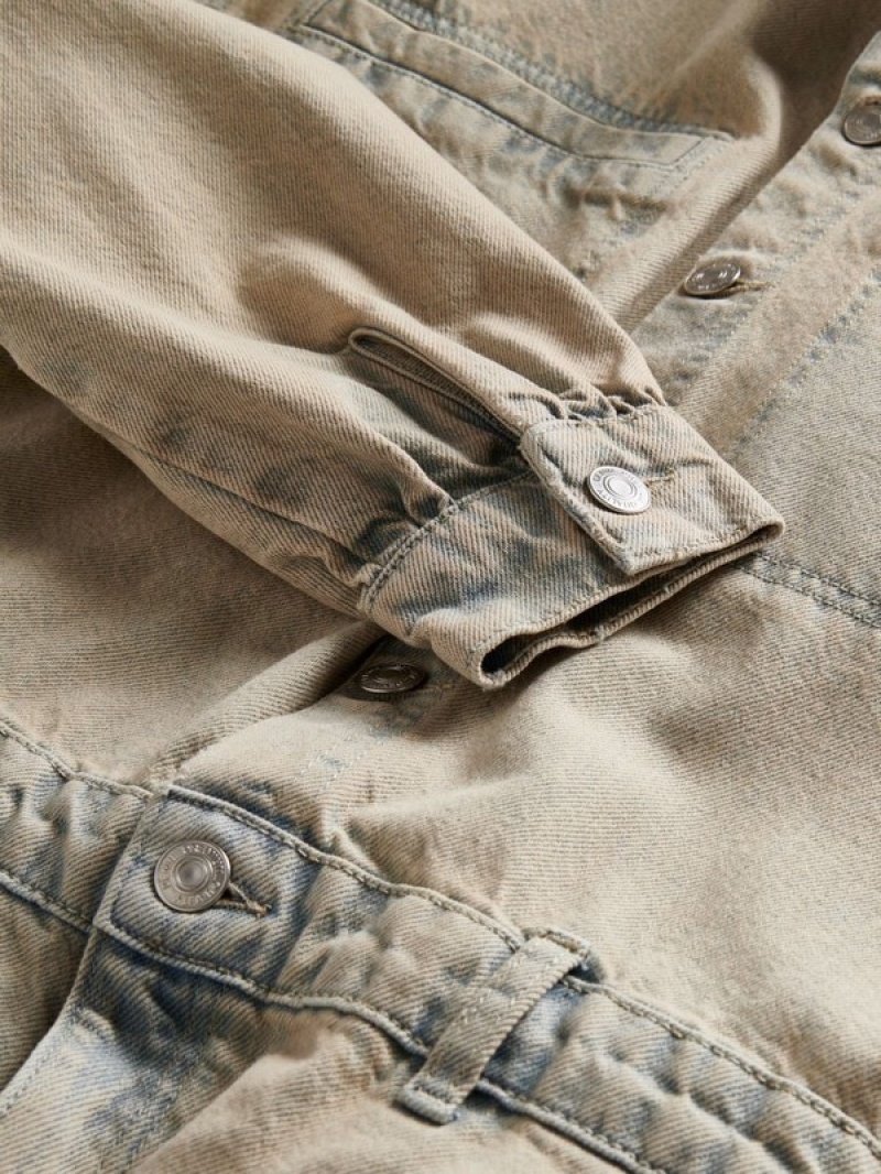 Reserved Distressed Denim Jump Hosen Damen Beige | 9804-GJBOY