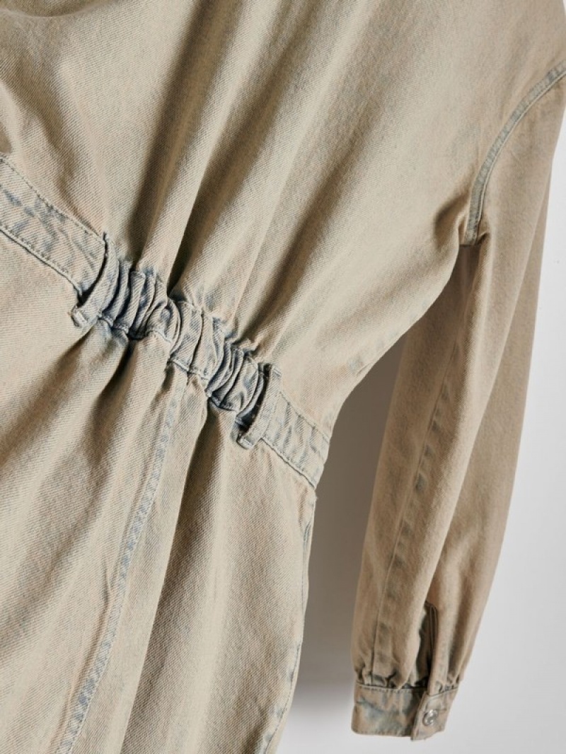 Reserved Distressed Denim Jump Hosen Damen Beige | 9804-GJBOY