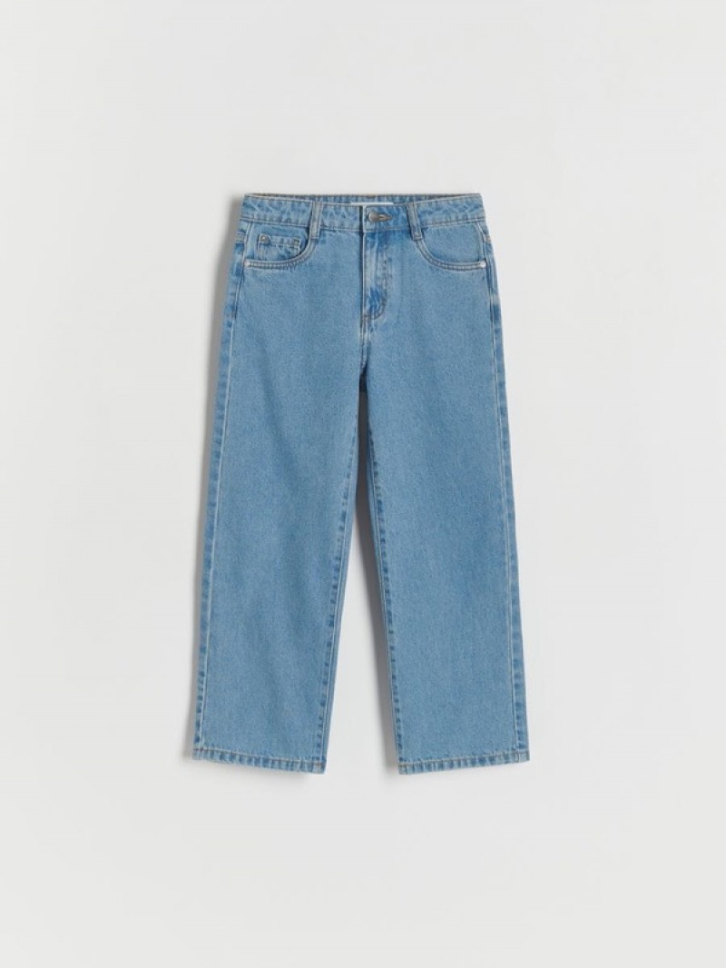 Reserved Distressed Gerade Jeans Mädchen Blau | 2069-GSAVO