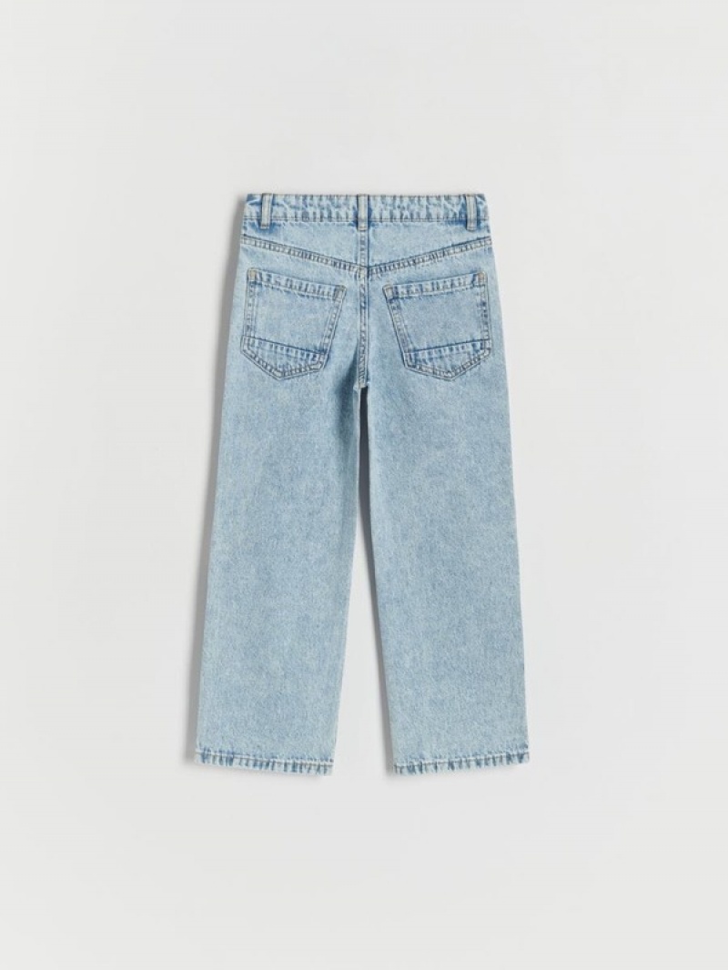 Reserved Distressed Gerade Jeans Mädchen Blau | 1485-EXQDM