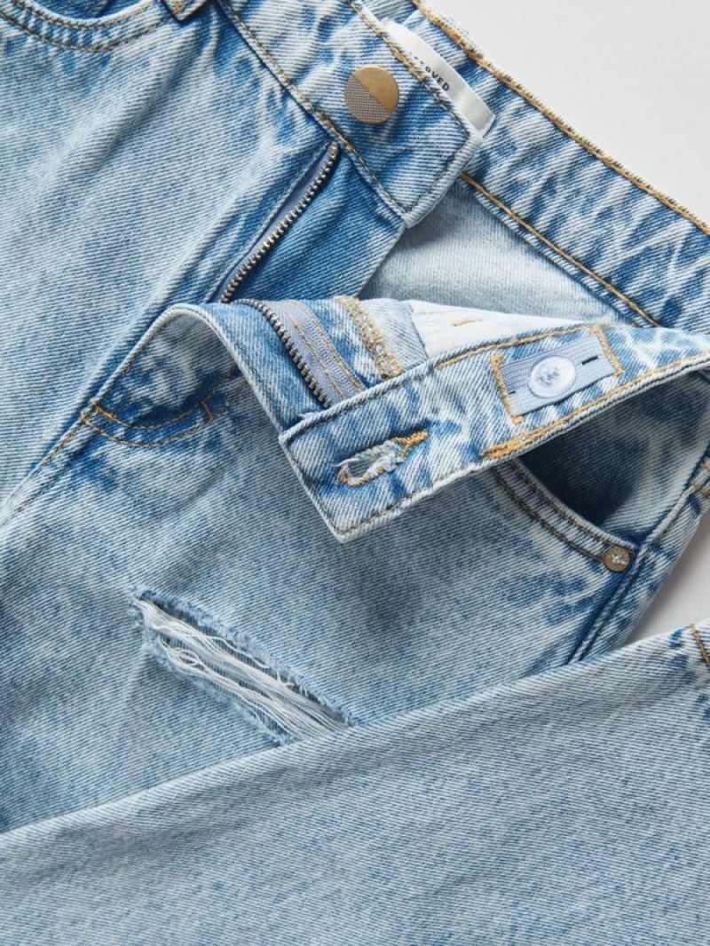 Reserved Distressed Gerade Jeans Mädchen Blau | 7419-WGVHA