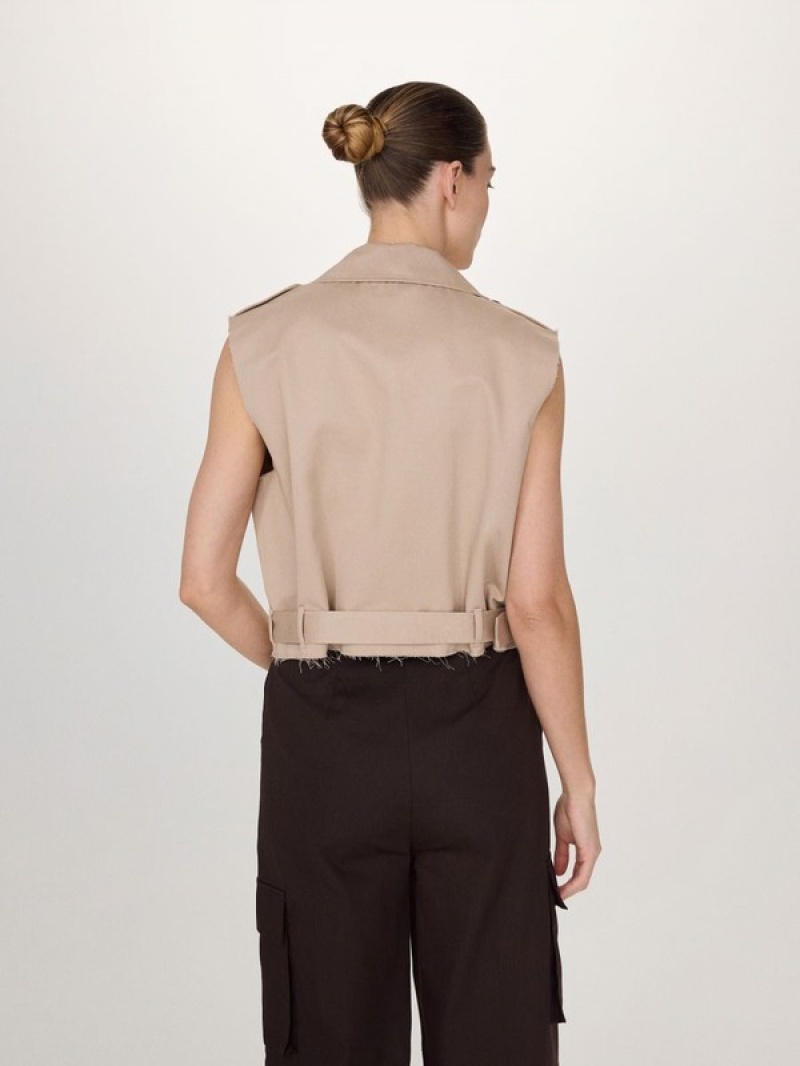 Reserved Double-breasted Jacken Damen Beige | 5410-WMBTN