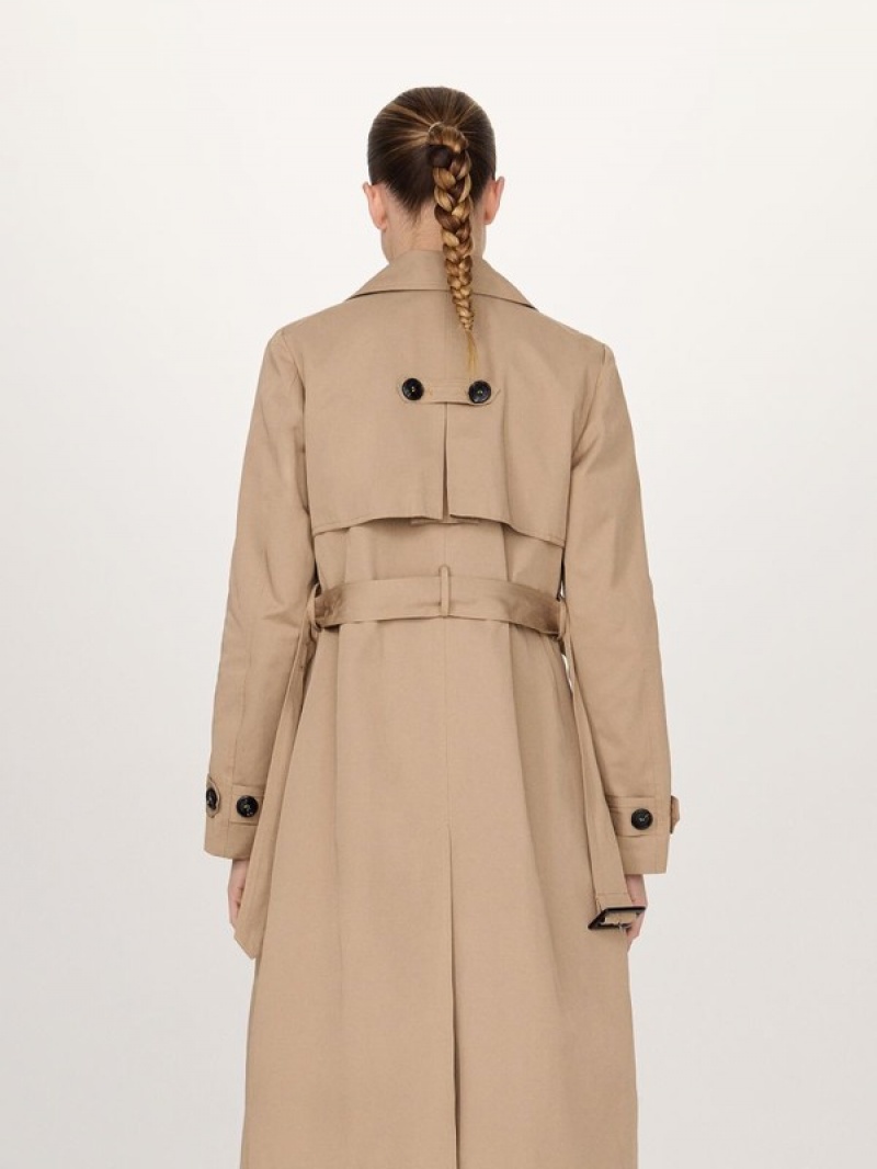 Reserved Double-breasted Trench Mäntel Damen Beige | 6527-HQUDX