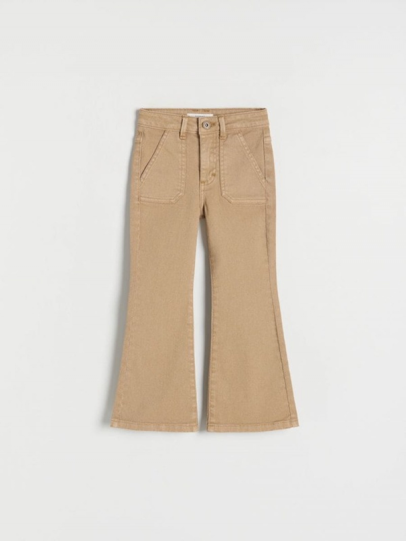 Reserved Elastic Flare Jeans Mädchen Beige | 9701-BSUFR