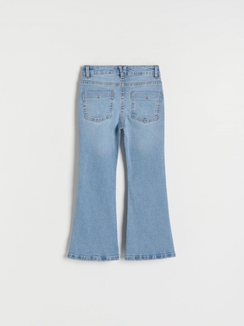 Reserved Elastic Flare Jeans Mädchen Blau | 2386-IPTKU