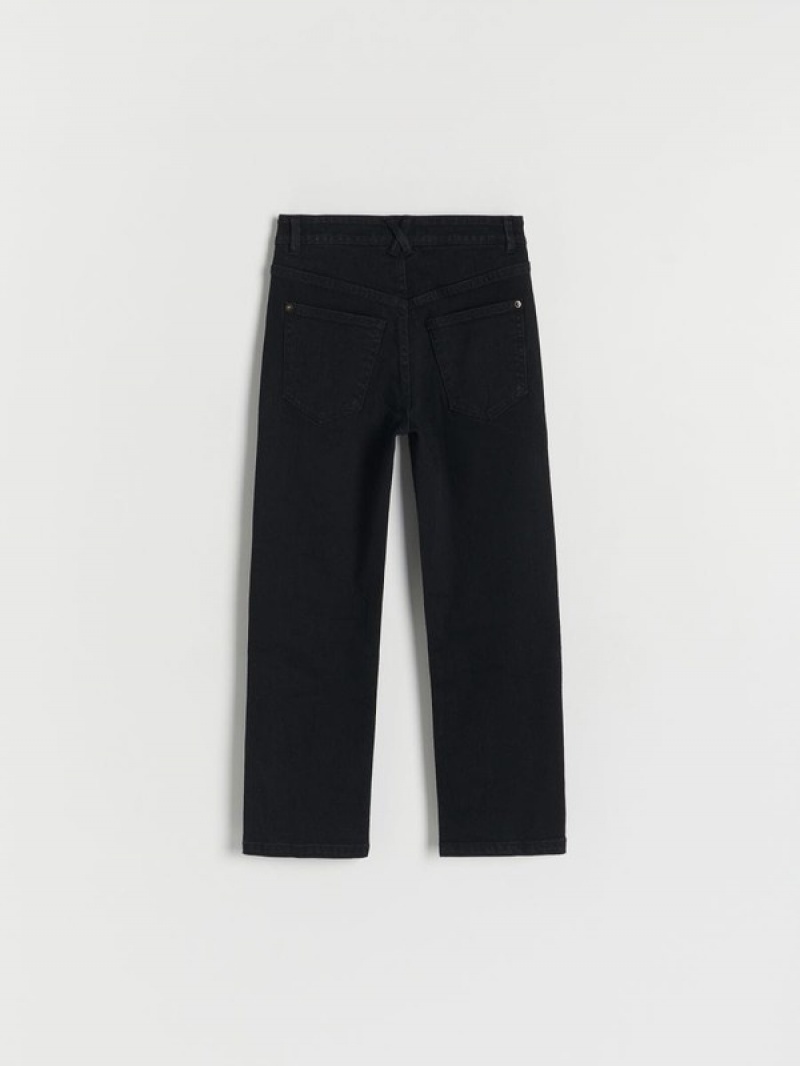 Reserved Elastic Gerade Jeans Mädchen Schwarz | 3205-RYQGE