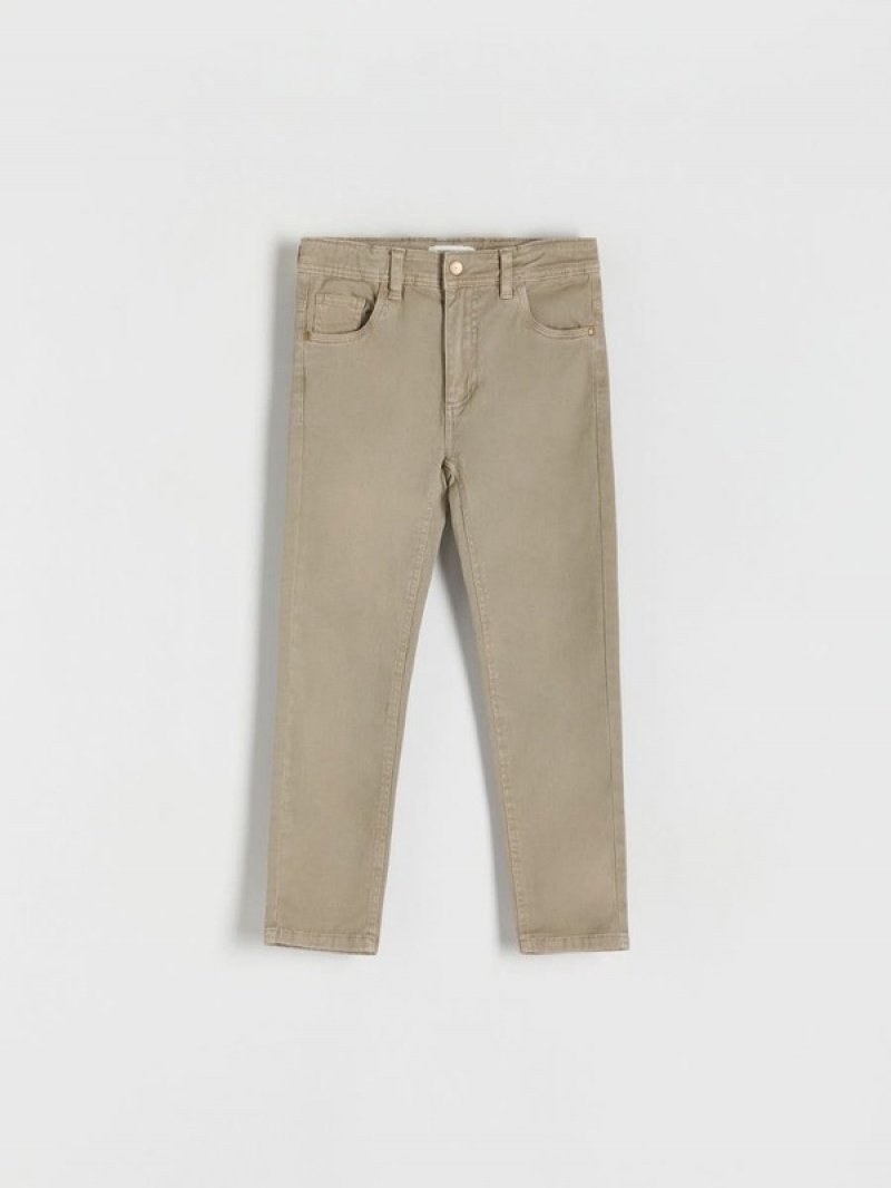 Reserved Elastic Regular Hosen Jungen Beige | 2583-TNSVY