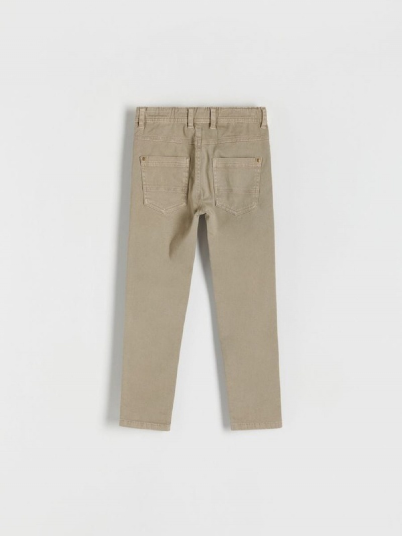 Reserved Elastic Regular Hosen Jungen Beige | 2583-TNSVY