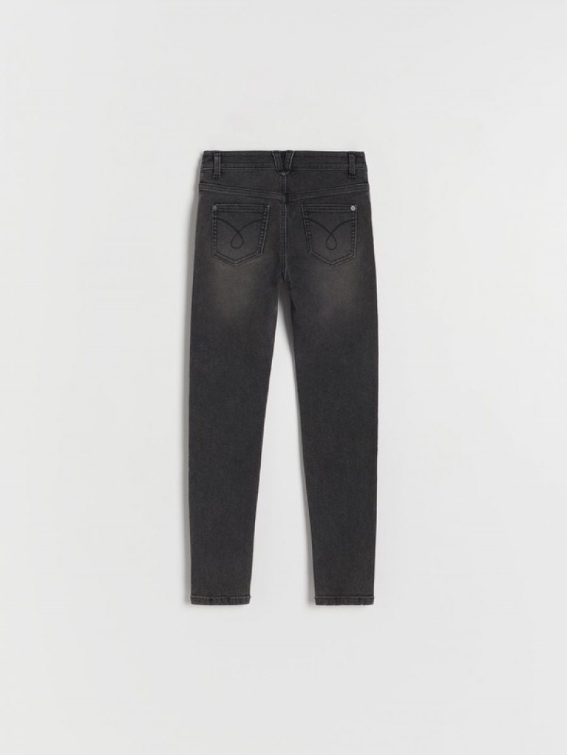 Reserved Elastic Slim Jeans Mädchen Schwarz | 3940-FQPRG