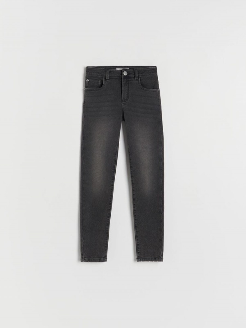 Reserved Elastic Slim Jeans Mädchen Schwarz | 3940-FQPRG