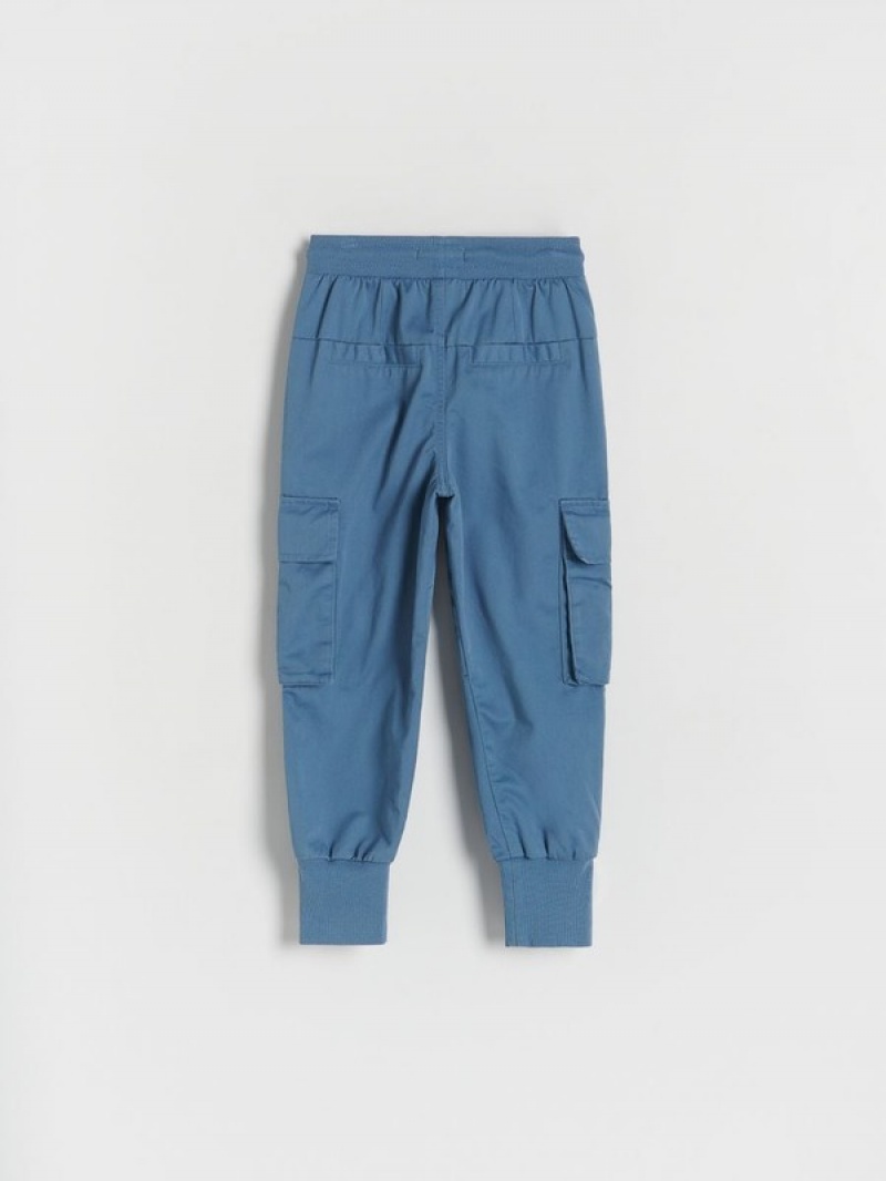 Reserved Fabric Cargo Joggers Hosen Jungen Blau | 1892-HJIAU