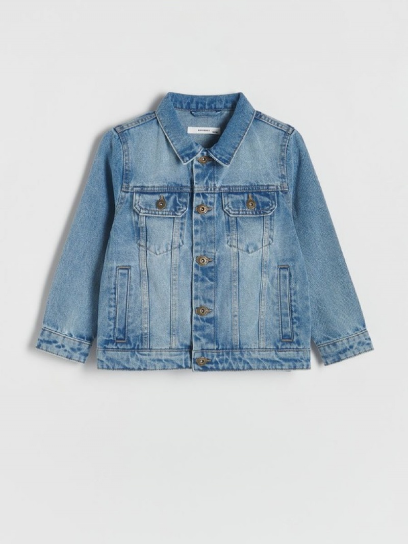 Reserved Faded Denim Jacken Jungen Blau | 8560-CRJXP