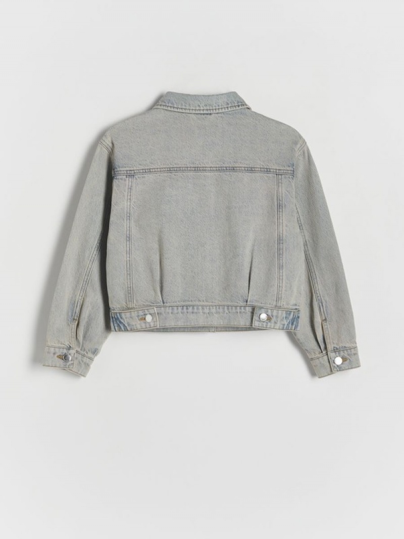 Reserved Faded Denim Jacken Mädchen Blau | 9172-VXMKC