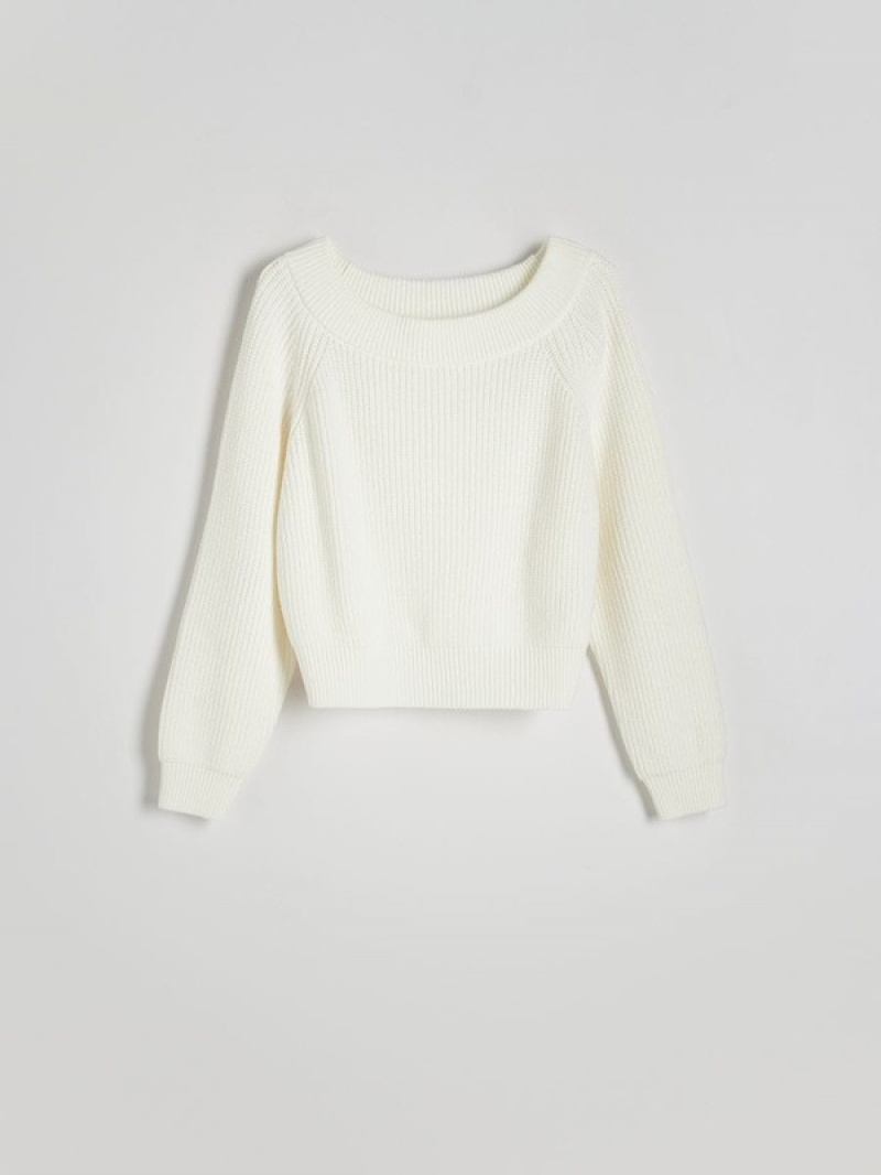 Reserved Fine Knit Pullover Damen Beige | 1823-CQBPS