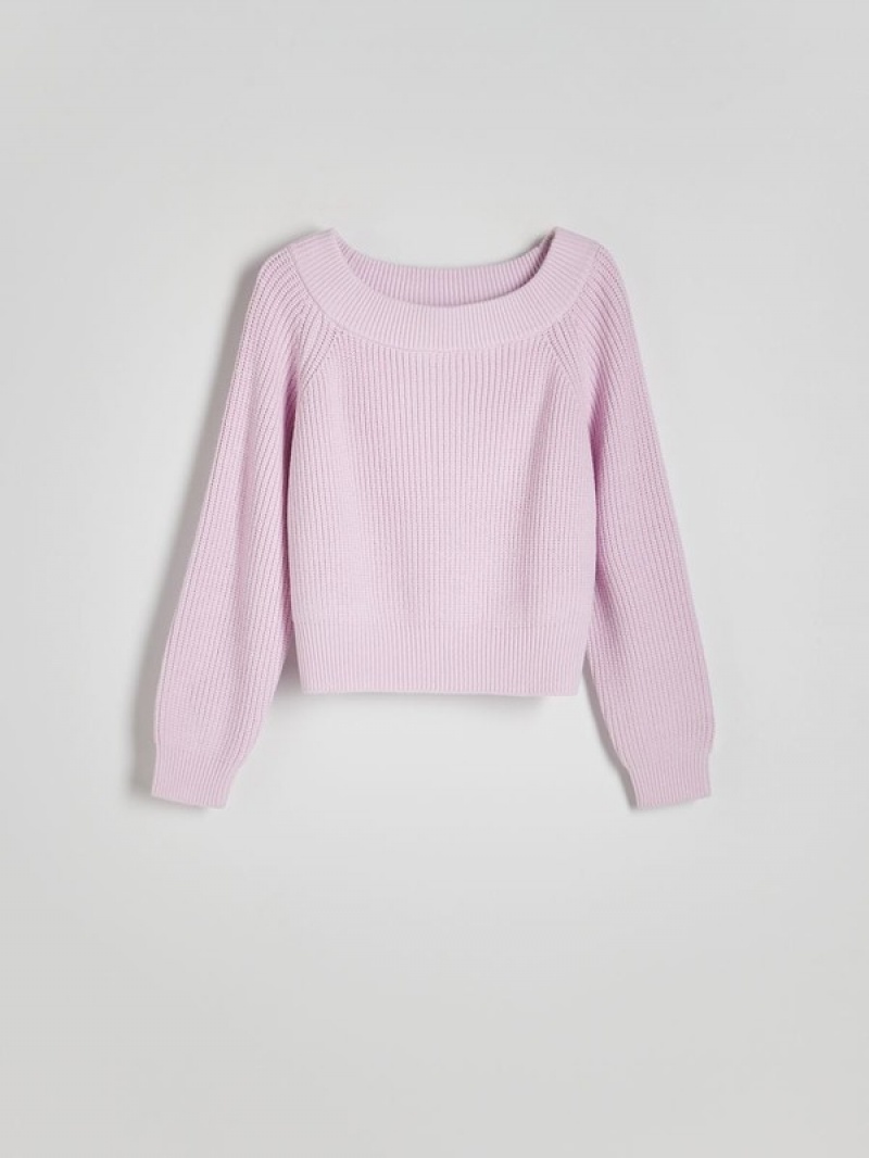 Reserved Fine Knit Pullover Damen Lavendel | 1964-TXUBE