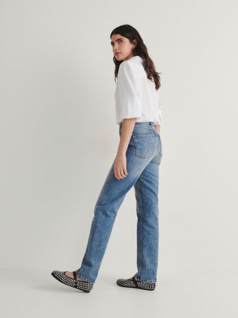 Reserved Gerade Jeans Damen Blau | 1975-FBDPK