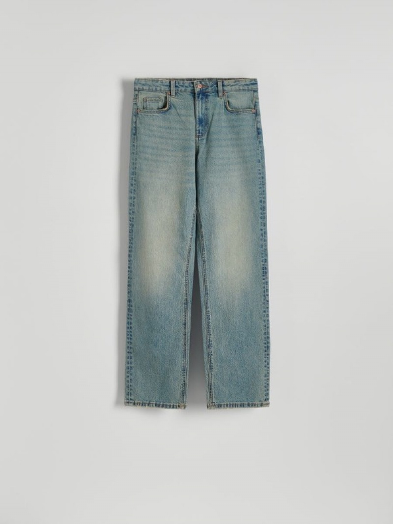 Reserved Gerade Jeans Damen Blau | 3659-KAUYJ