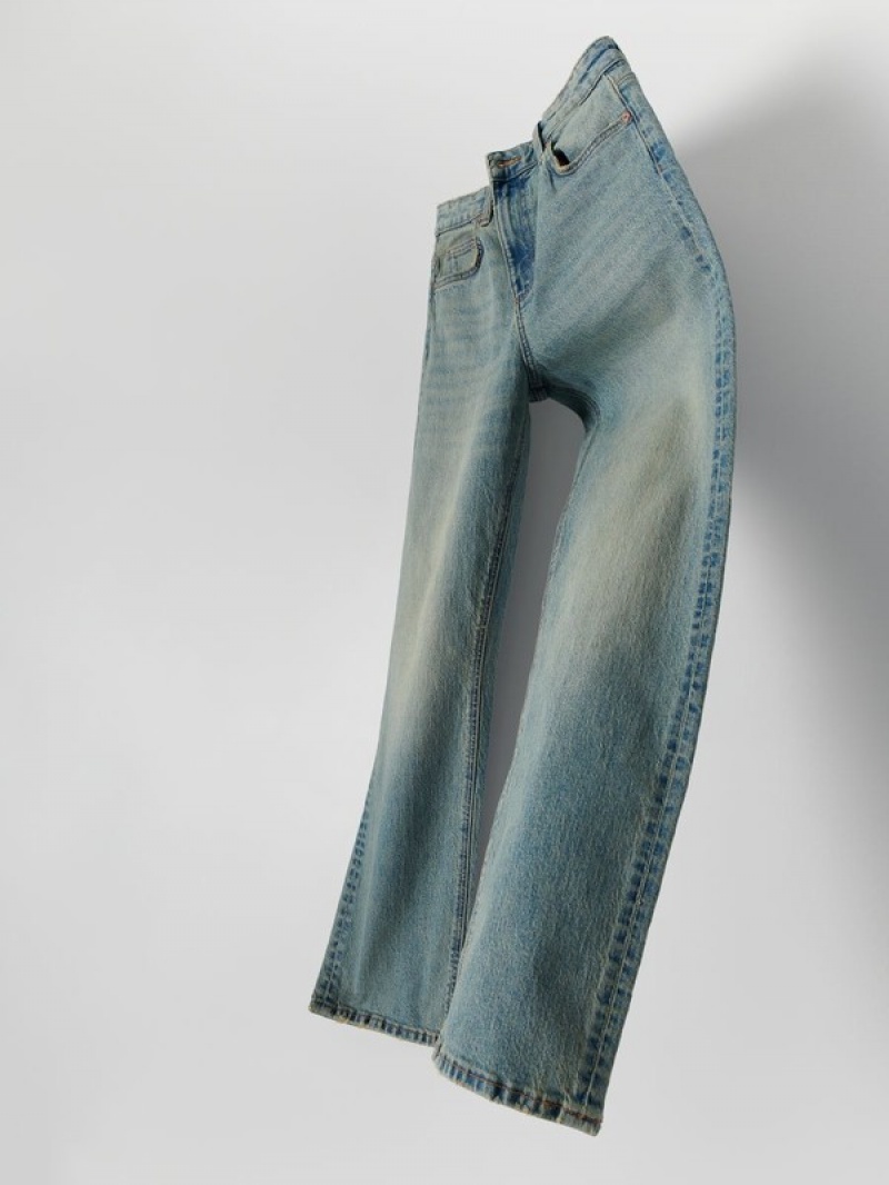 Reserved Gerade Jeans Damen Blau | 3659-KAUYJ