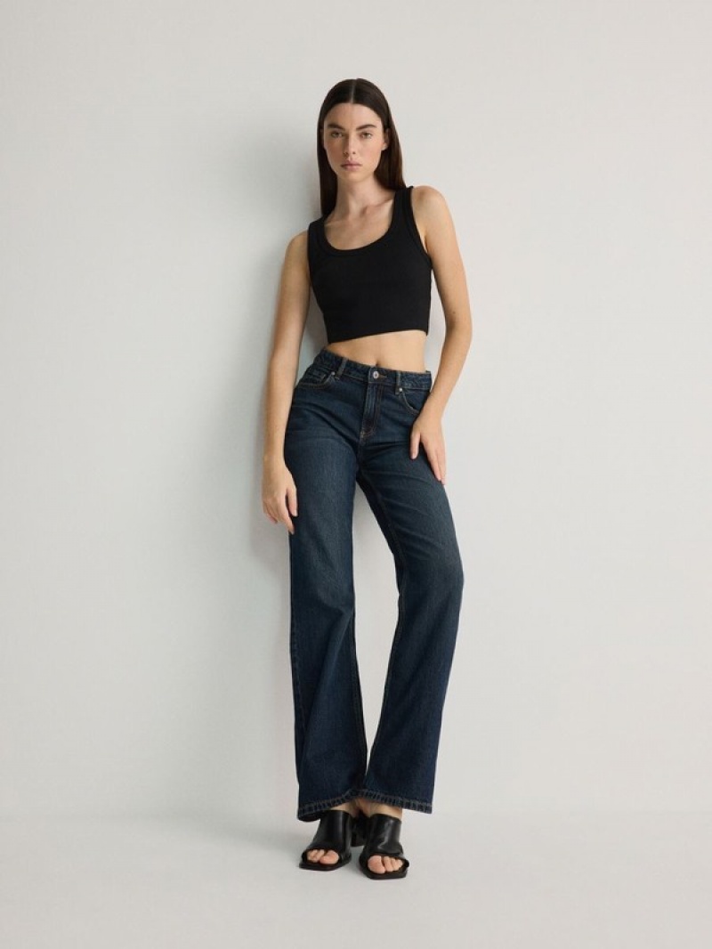 Reserved Gerade Jeans Damen Navy | 1523-BIFAM