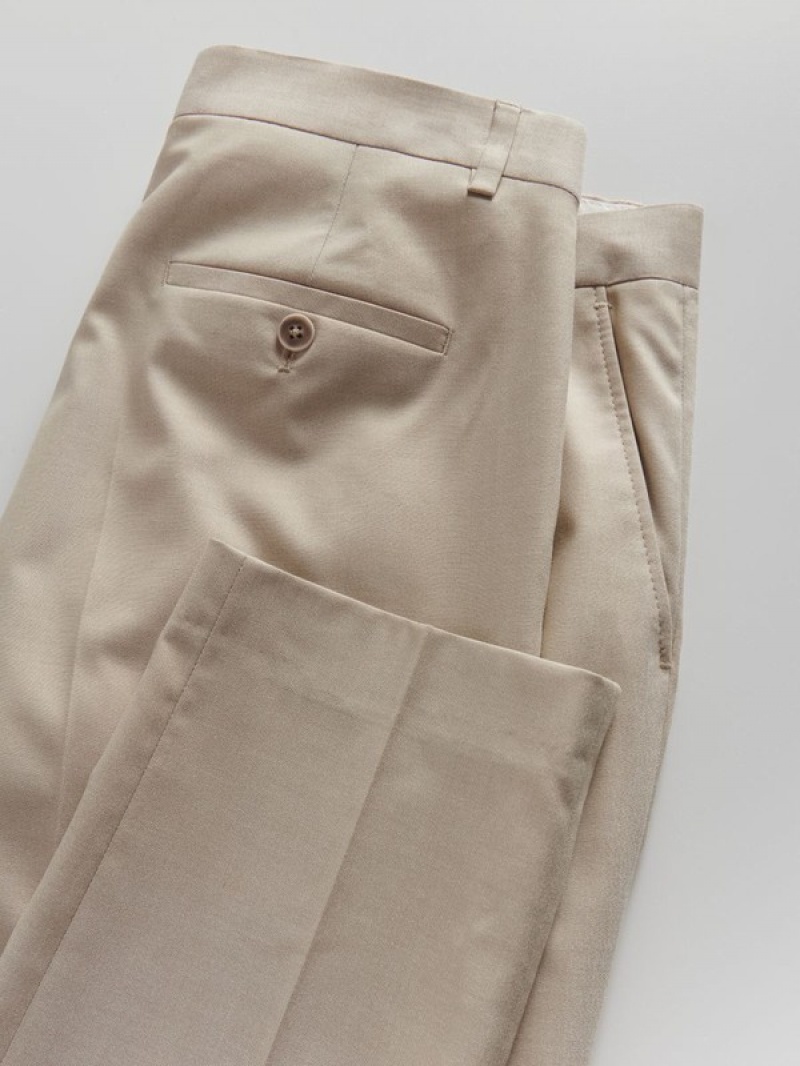 Reserved Gesteppt Hosen Herren Beige | 2530-VTDSN