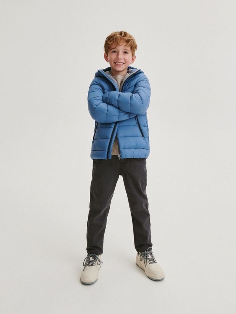 Reserved Gesteppt Jacken Jungen Grau Blau | 9820-VRHXK