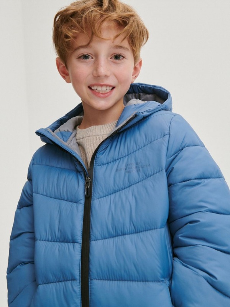 Reserved Gesteppt Jacken Jungen Grau Blau | 9820-VRHXK