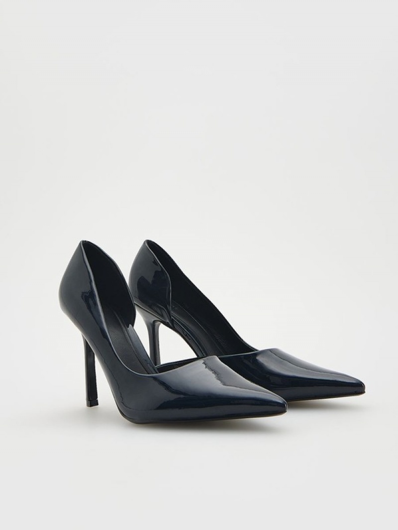 Reserved High Pumps Hohe Schuhe Damen Navy | 4085-OMREG