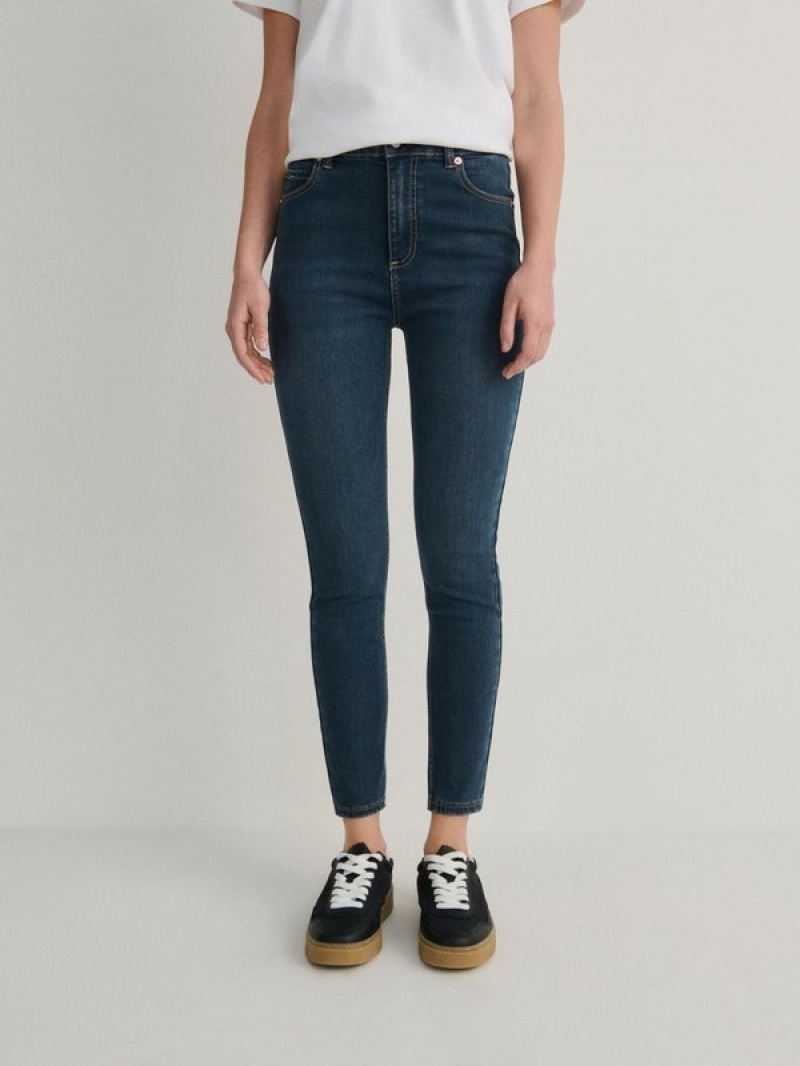 Reserved High Taille Slim Jeans Damen Grau Blau | 2973-FUIWR