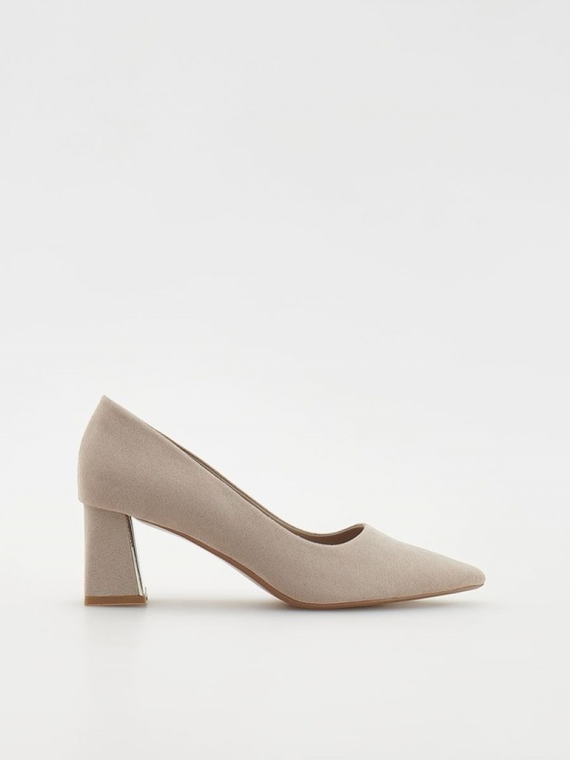 Reserved High-heeled Pumps Hohe Schuhe Damen Beige | 3526-NBVPZ