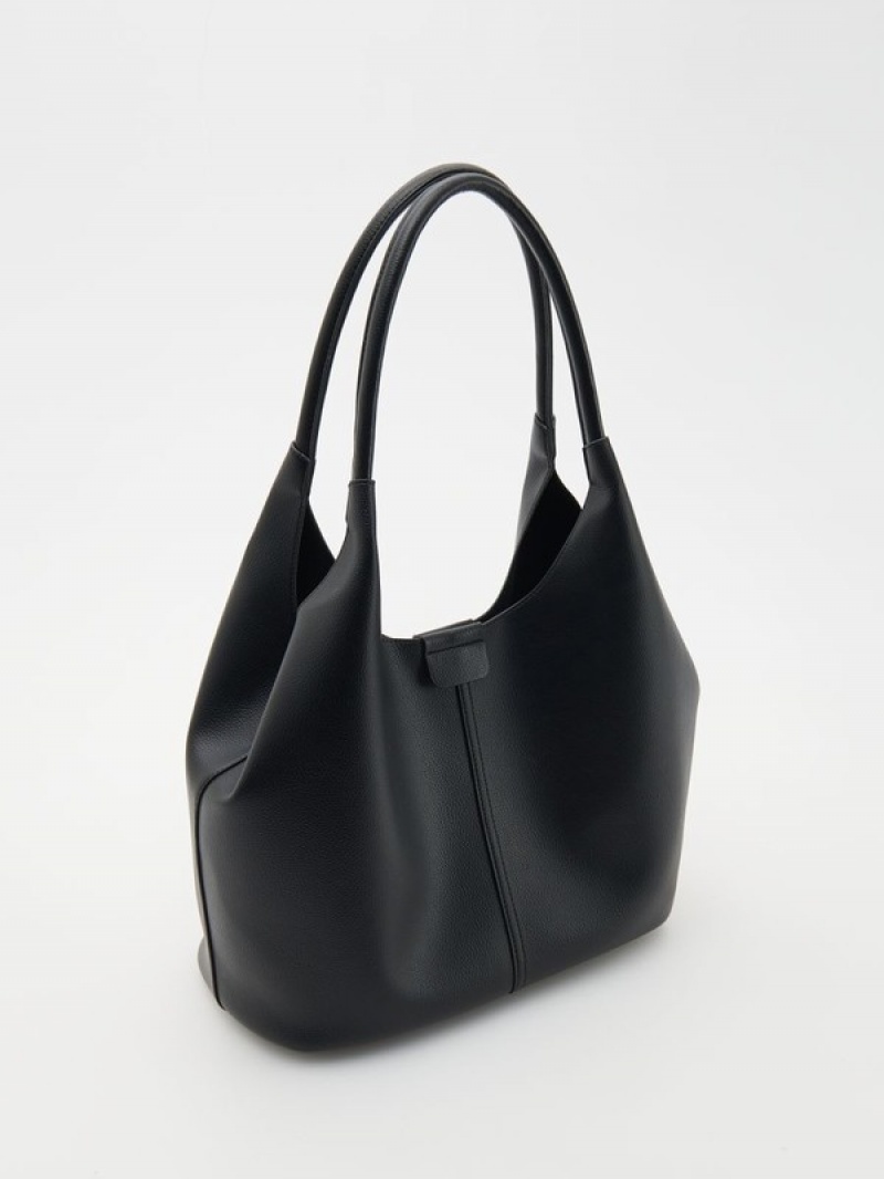 Reserved Hobo Taschen Damen Schwarz | 7218-MOGCF