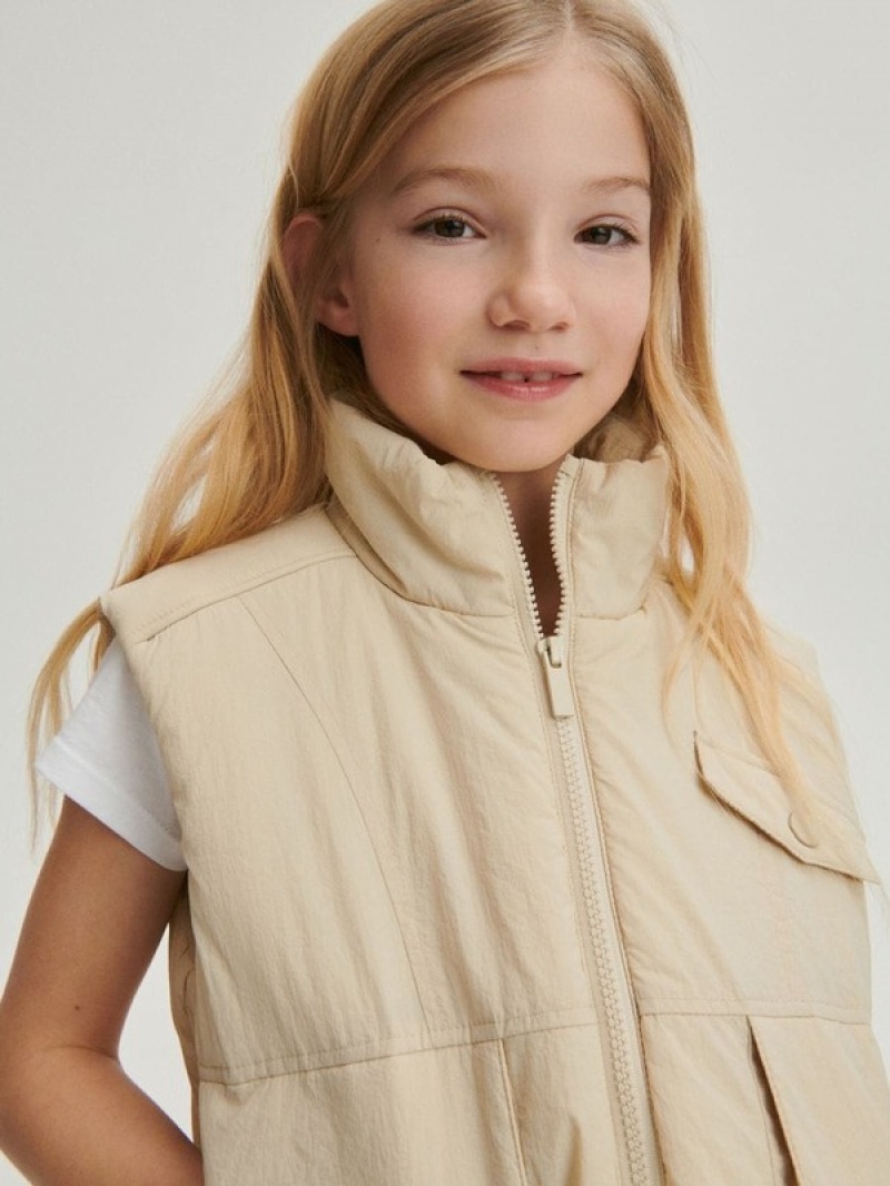 Reserved Insulated Jacken Mädchen Beige | 4815-CMLRF