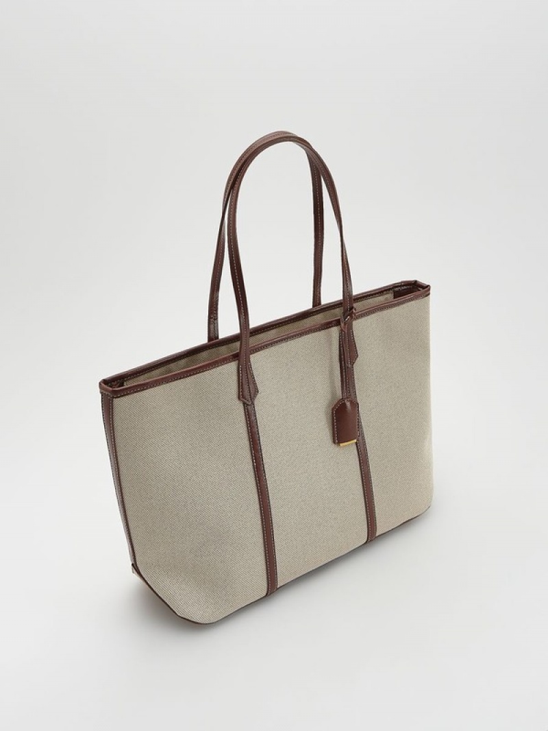 Reserved Jacquard Shopper Taschen Damen Mehrfarbig | 3102-CAGFB