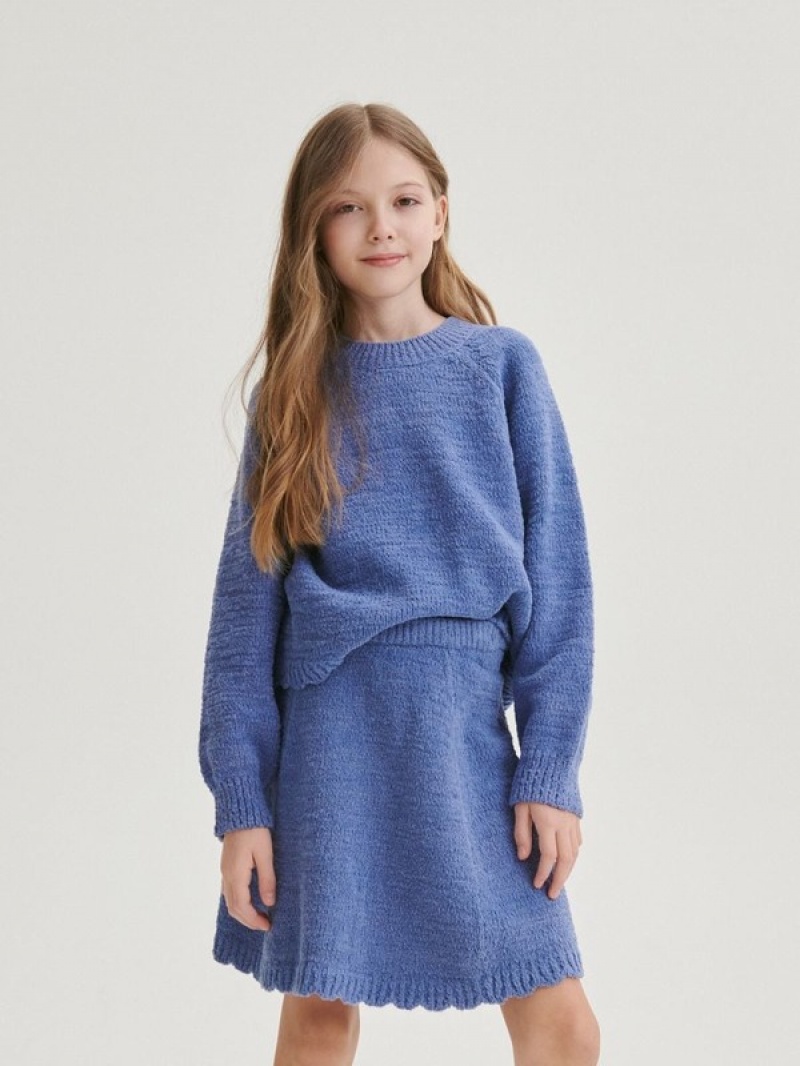 Reserved Jersey Kleid Mädchen Blau | 5716-IRPHB