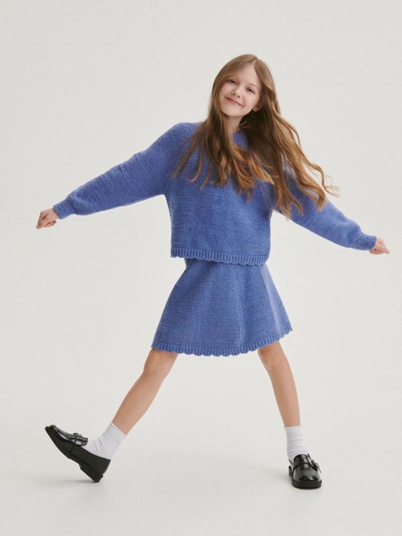 Reserved Jersey Kleid Mädchen Blau | 5716-IRPHB