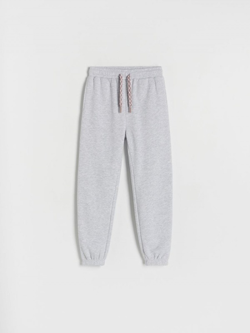 Reserved Jogger Track Bottoms Hosen Mädchen Hellgrau | 0346-KOCWH