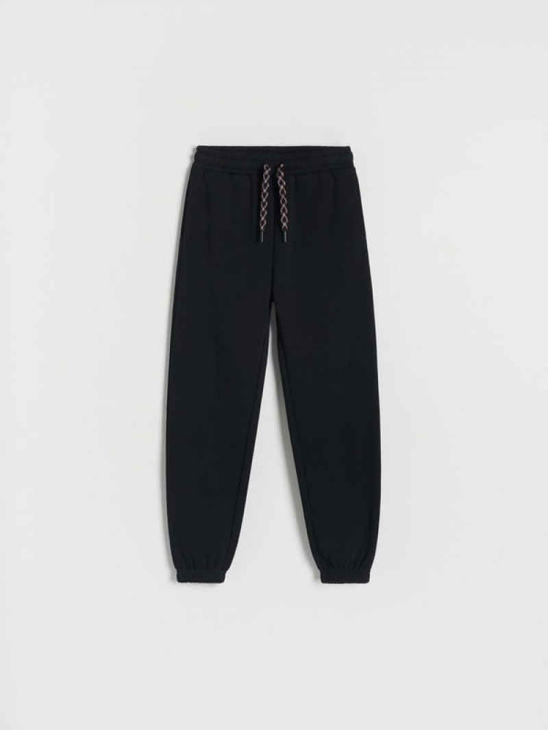 Reserved Jogger Track Bottoms Hosen Mädchen Schwarz | 1359-EQXHB