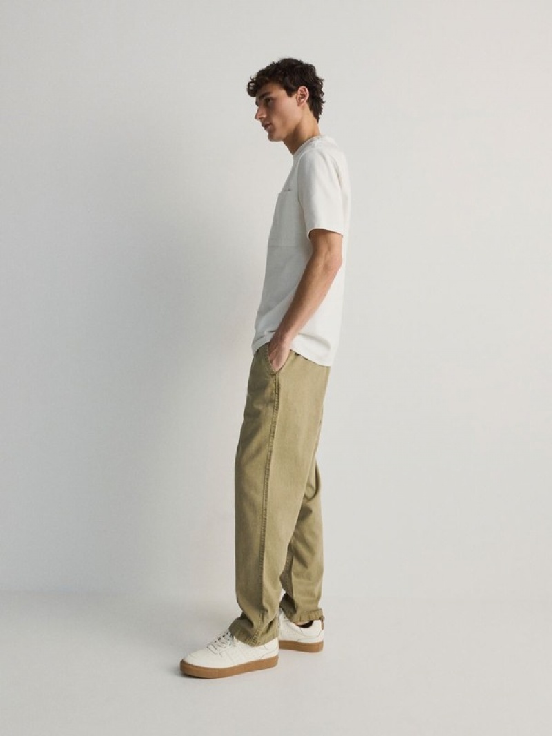 Reserved Joggers Hosen Herren Beige | 8071-BTNRW