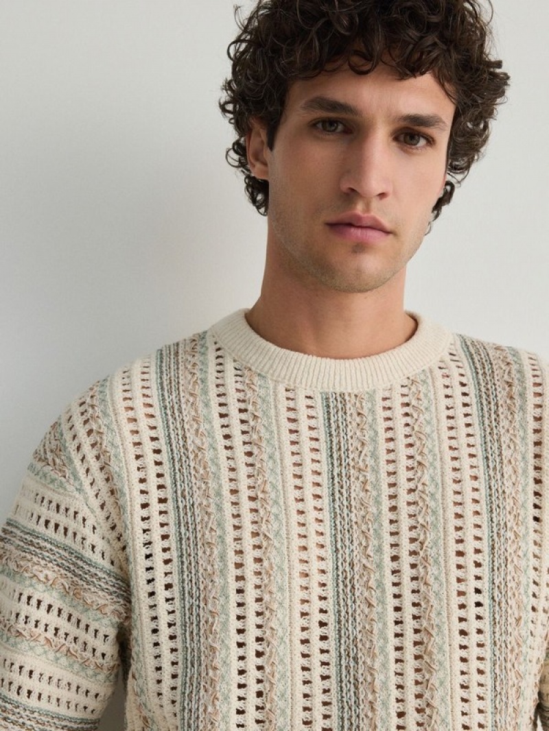 Reserved Jumper In Textured Knit Pullover Herren Mehrfarbig | 1489-AGRHW