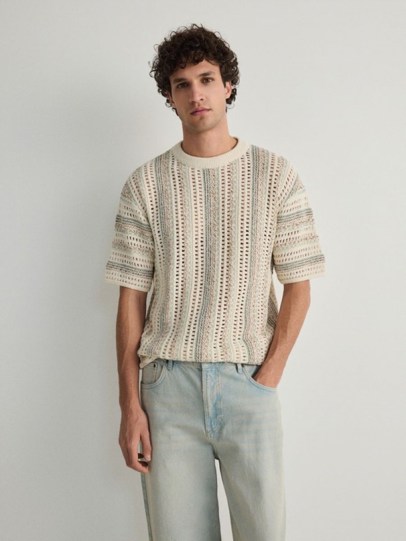 Reserved Jumper In Textured Knit Pullover Herren Mehrfarbig | 1489-AGRHW