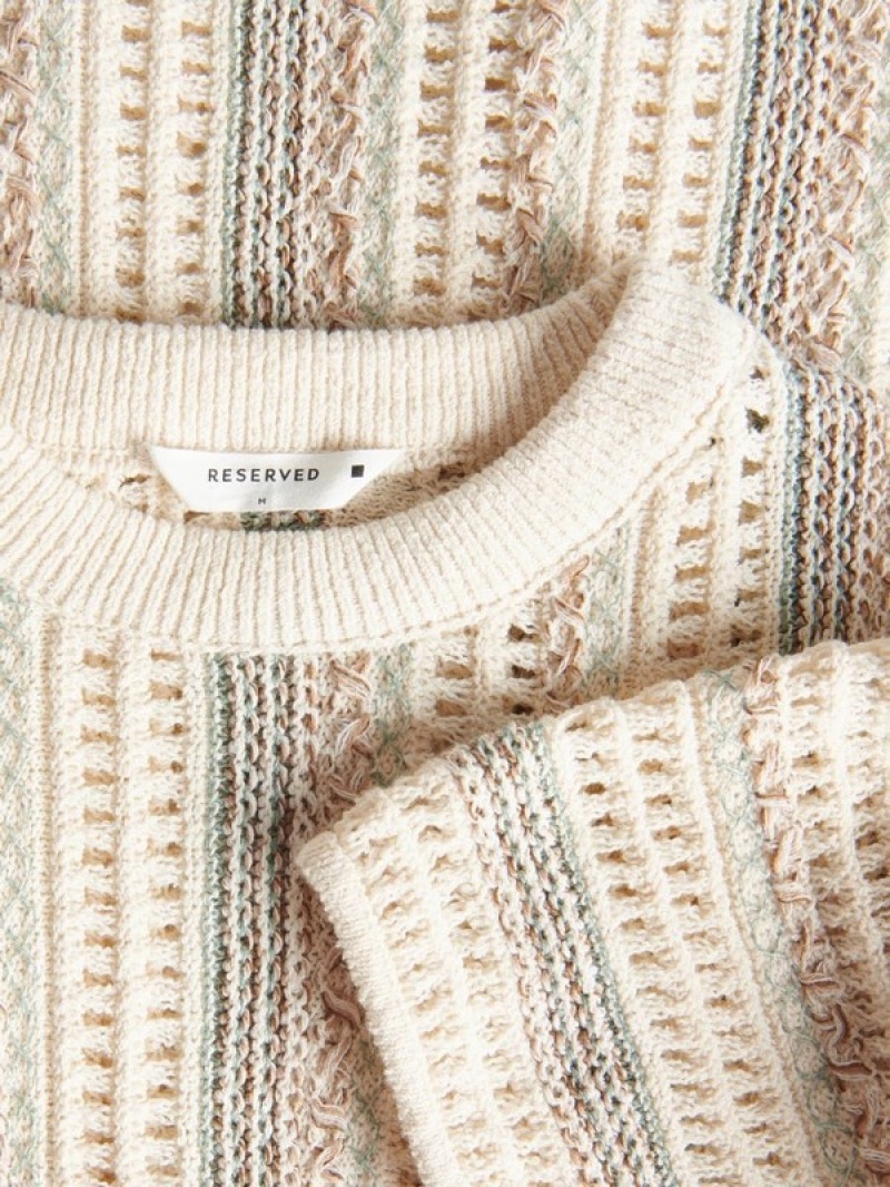 Reserved Jumper In Textured Knit Pullover Herren Mehrfarbig | 1489-AGRHW