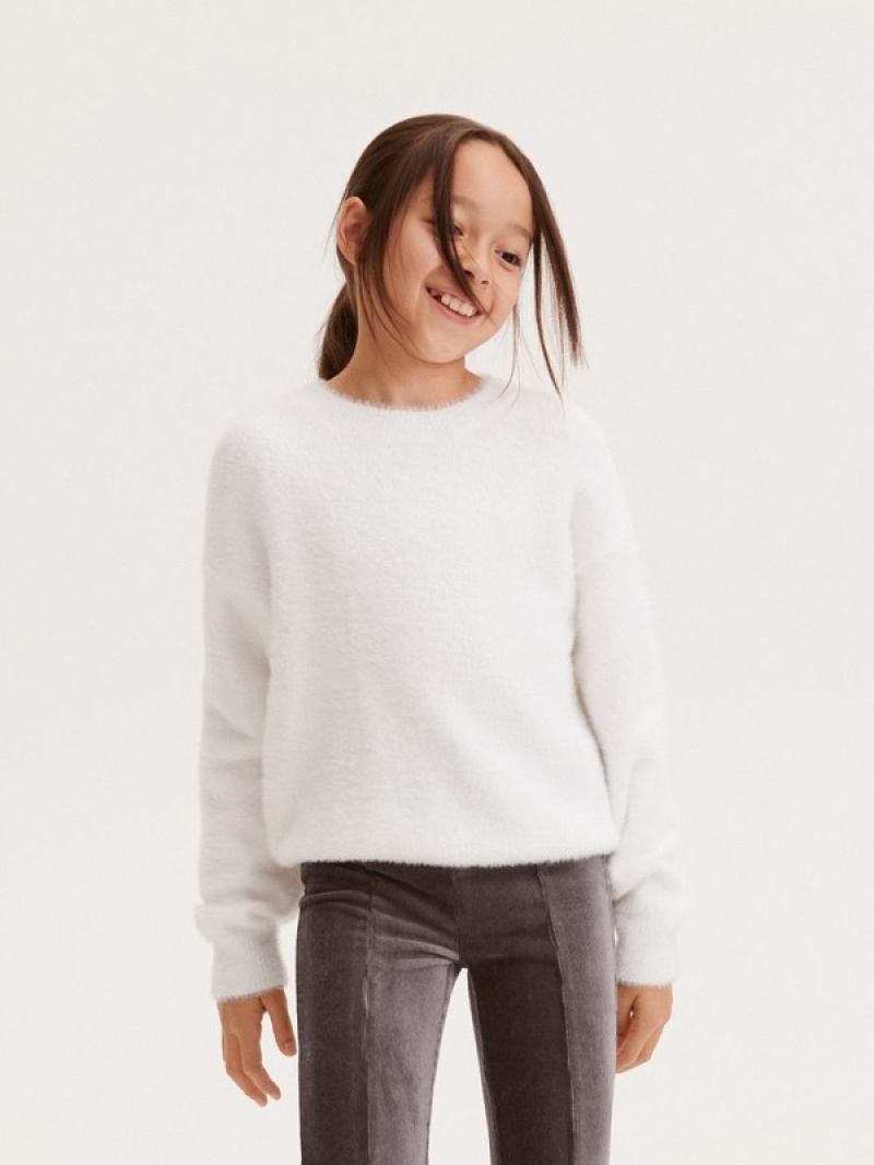 Reserved Jumper Pullover Mädchen Weiß | 2084-KBJZU