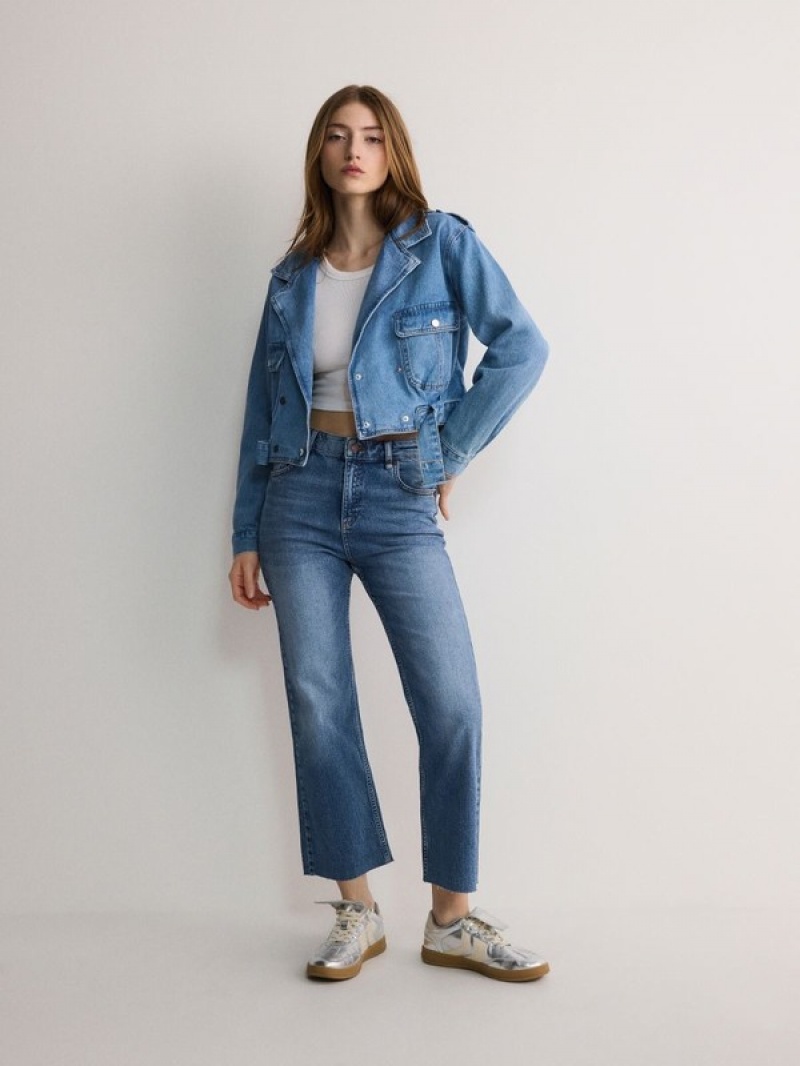 Reserved Kick Flare Jeans Damen Blau | 0476-VEXYF