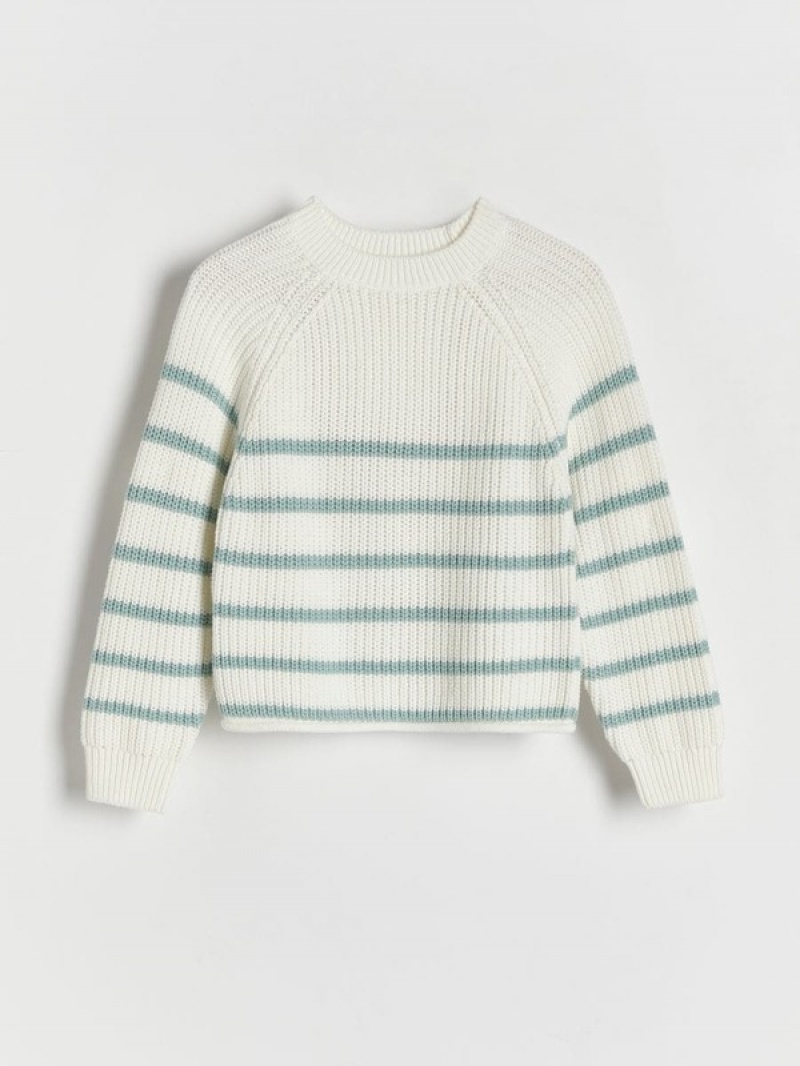 Reserved Klassische Design Stripe Pullover Mädchen Mehrfarbig | 3701-MJFSY