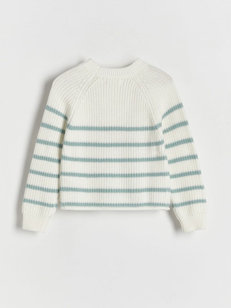 Reserved Klassische Design Stripe Pullover Mädchen Mehrfarbig | 3701-MJFSY