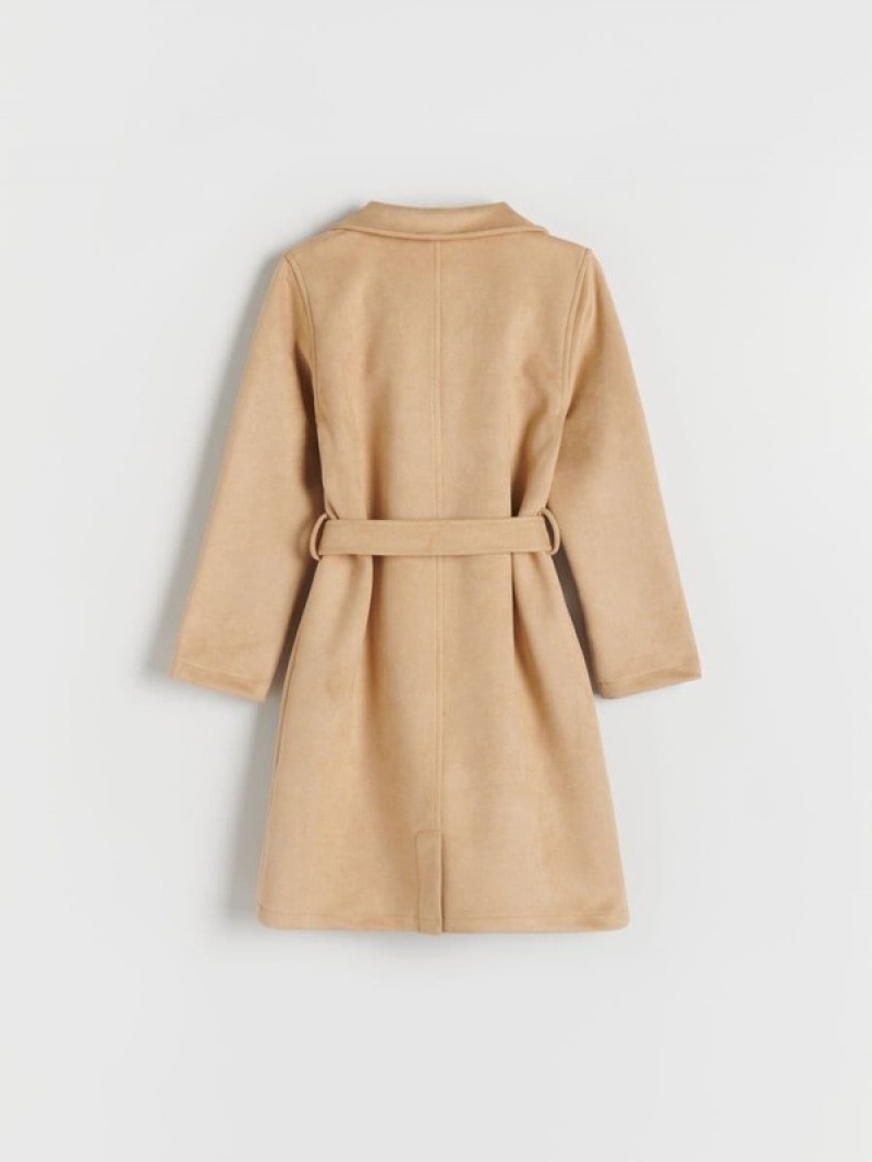 Reserved Klassische Trench Jacken Mädchen Beige | 4538-AXPNM