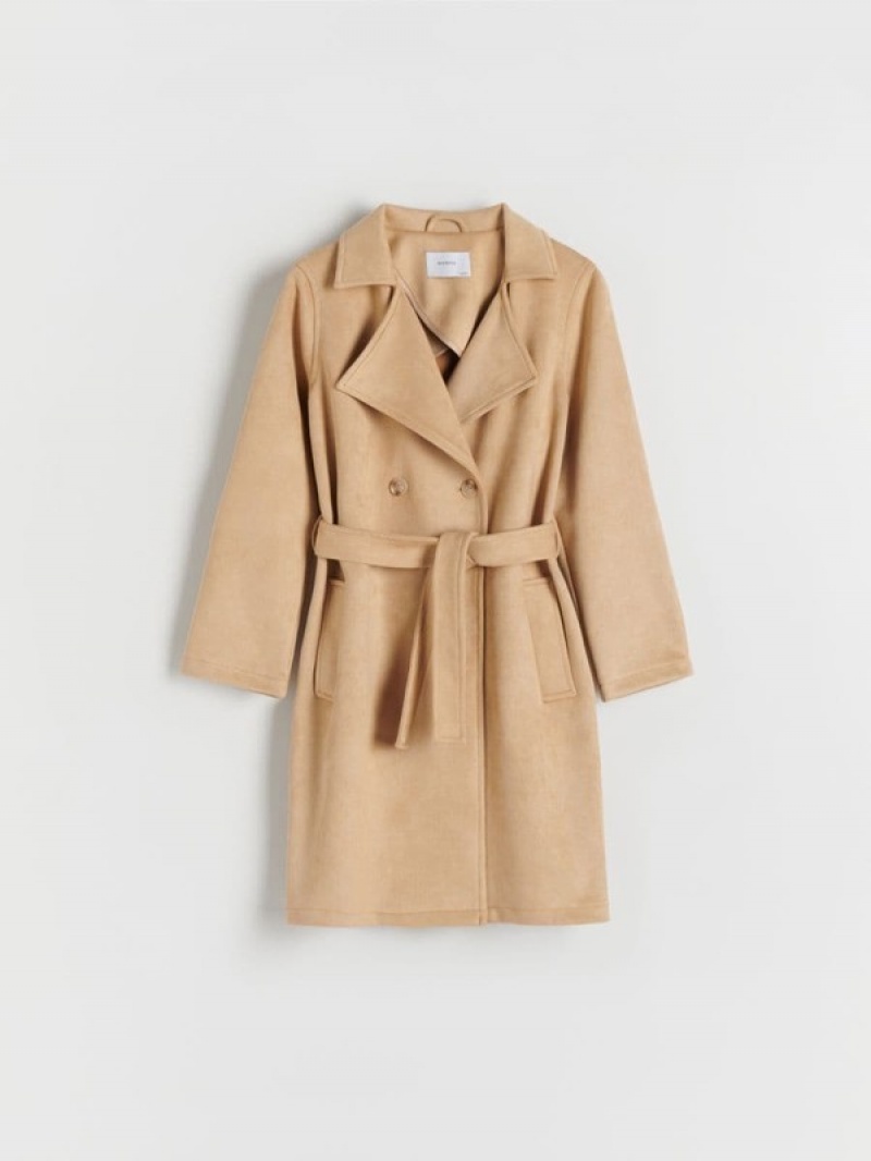 Reserved Klassische Trench Jacken Mädchen Beige | 4538-AXPNM